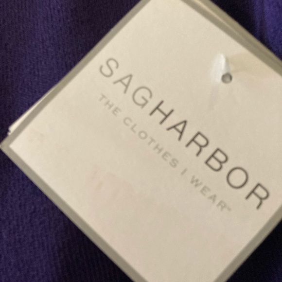 NWT Sag Harbor Purple Sleeveless Sweater Size XL - Picture 8 of 8